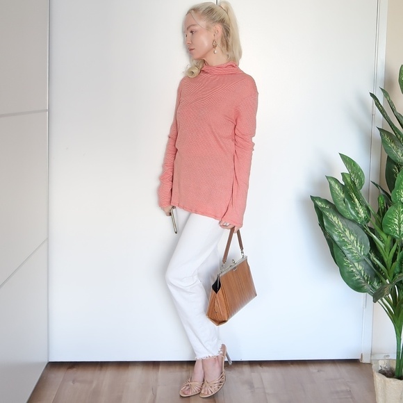 Gap Turtleneck Cowl Neck Striped Sweater Pullower - Picture 3 of 8